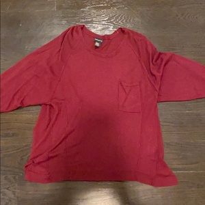 Burgundy Sweater 3/4 Sleeve